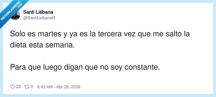 dieta,constancia,martes,fracaso
