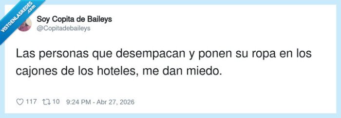 hoteles,miedo,desempacar,ropa,cajones