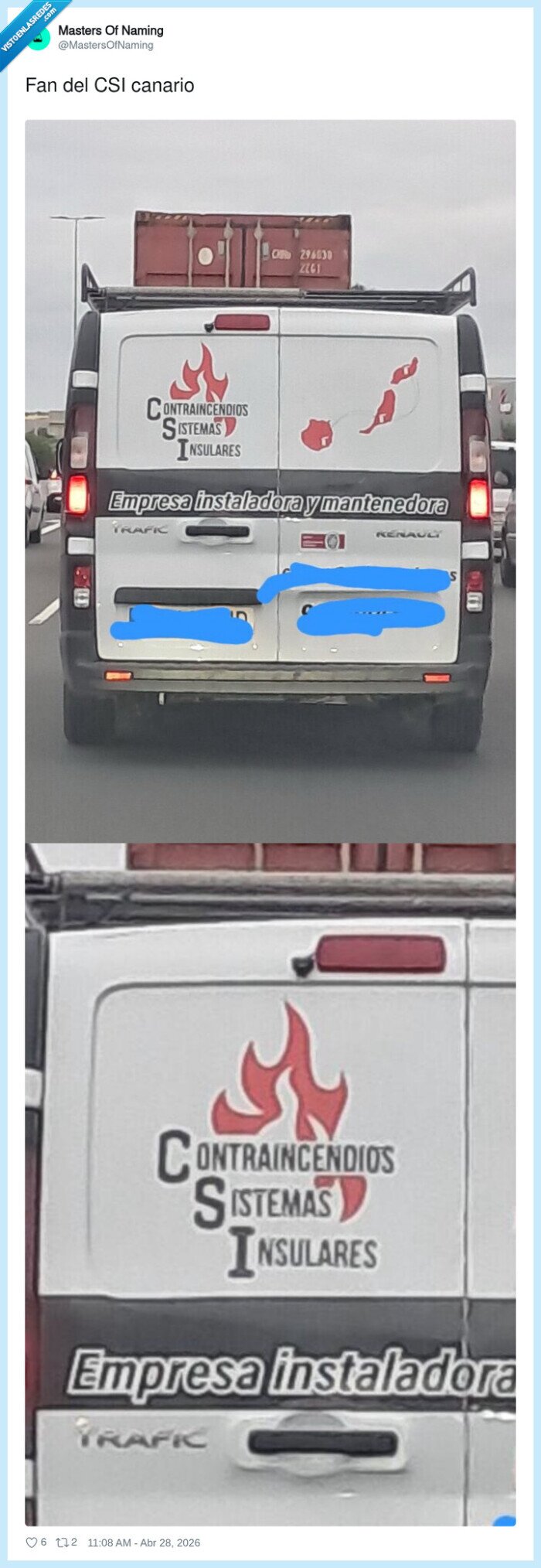 Canarias,furgoneta,contraincendios,siglas,rotulacion