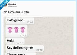 Enlace a Quien la sigue, la consigue, por @Memakker