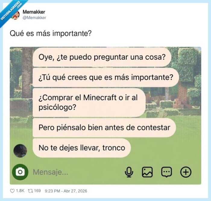 minecraft,psic&oacute;logo,prioridades,whatsapp,videojuegos