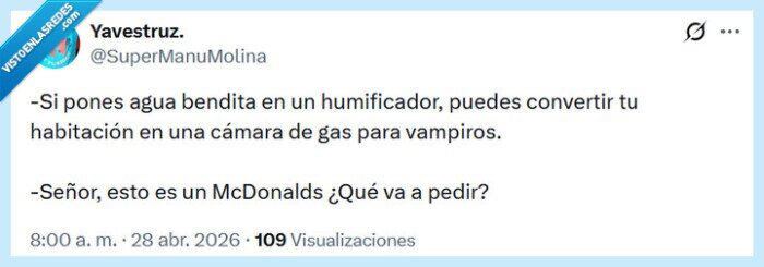 agua bendita,humidificador,vampiros