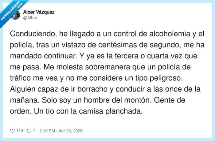1726107 - El verdadero privilegio: que te vean la cara de funcionario y ni te hagan soplar