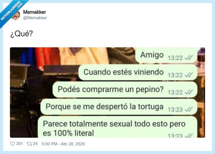 whatsapp,pepino,tortuga,malentendido,literal