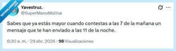 Enlace a No estoy a esas horas por @supermanumolina