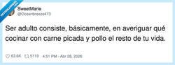 Enlace a Ser adulto es abrir la nevera y pensar: ¿pollo otra vez o me arruino con el salmón?, por @Oceanbreeze473