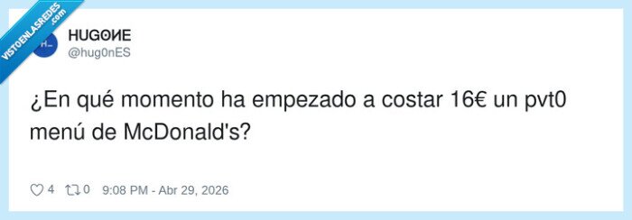 McDonalds,precios,inflacion,gasto,comida