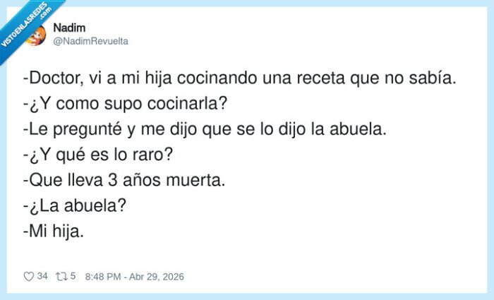 abuela,receta,muerta,hija,misterio