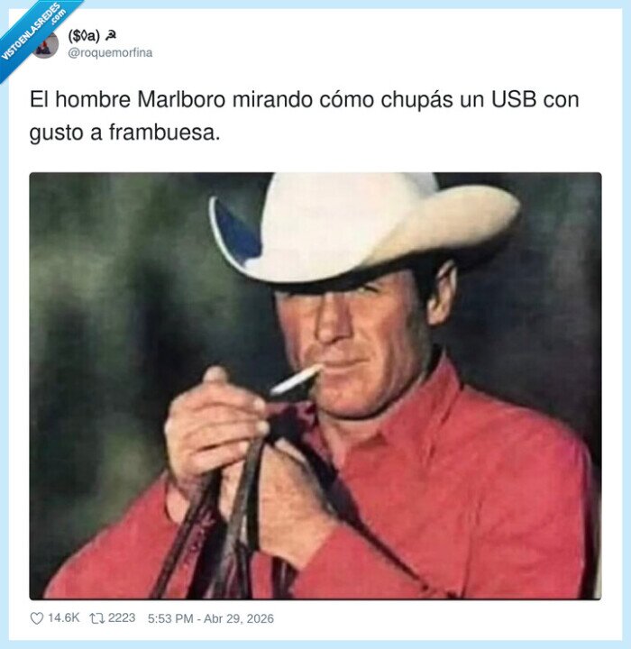 Marlboro,USB,frambuesa,chupar,hombre