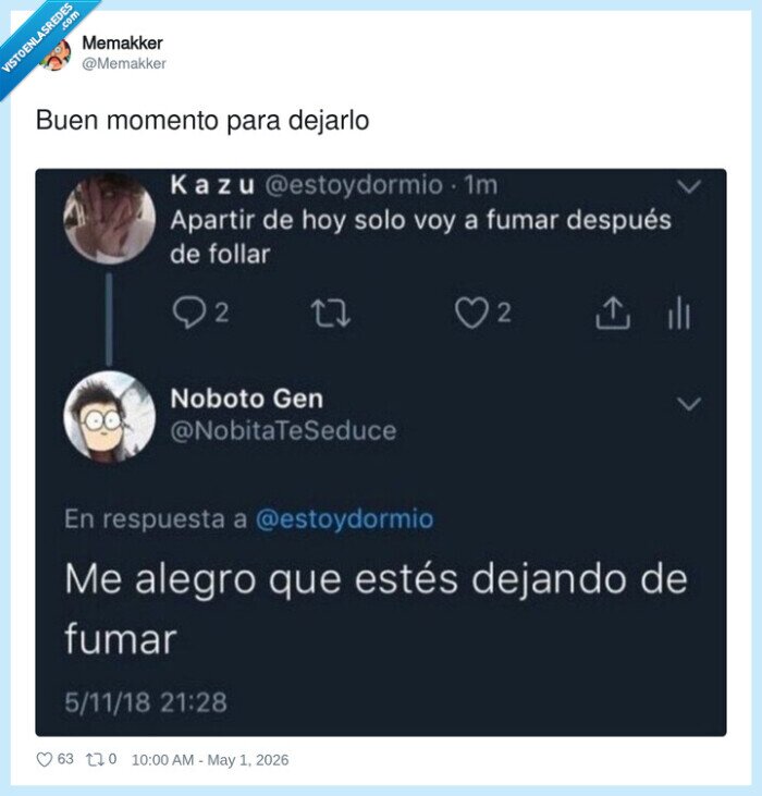 fumar,sexo,r&eacute;plica,tuit,malentendido