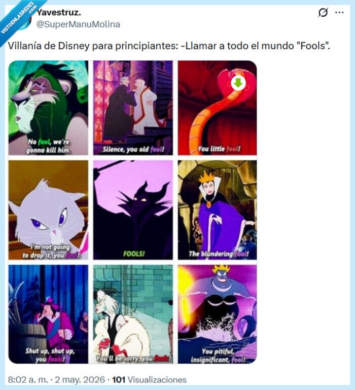 fools,disney,villan&iacute;a