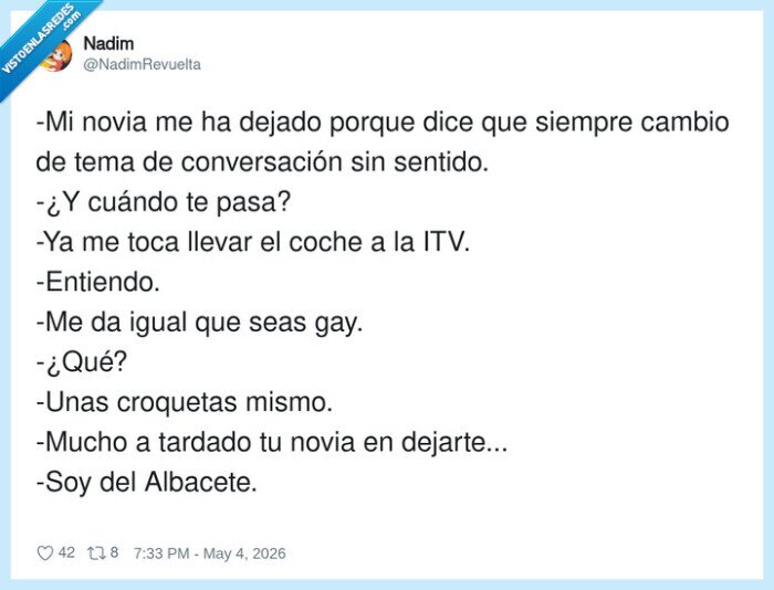 conversaci&oacute;n,pareja,itv,croquetas,albacete