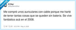 Enlace a Volver al cable es mi pequeña rebelión contra la dictadura de los cargadores, por @SoyDaniloDiaz