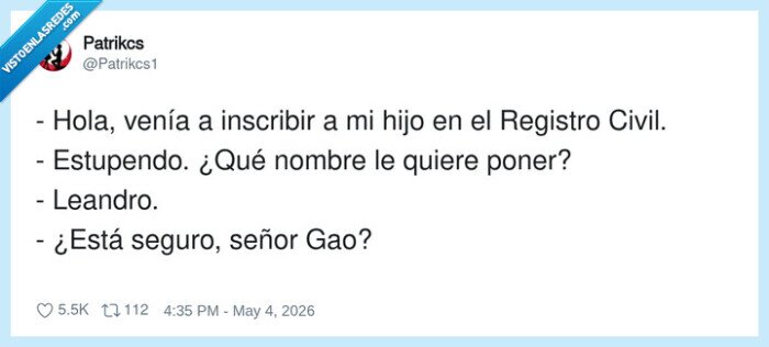 inscripci&oacute;n,nombres,registrocivil,confusi&oacute;n,Gao