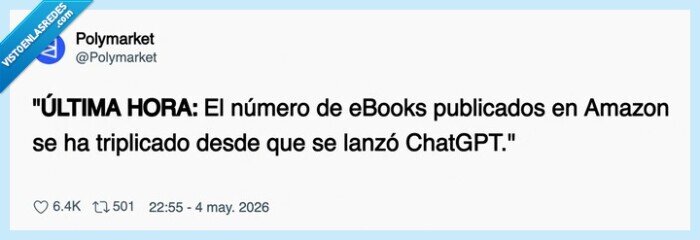 eBooks,Amazon,ChatGPT,aumento,publicaciones