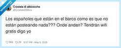Enlace a Si no están tuiteando desde el barco es porque el wifi vale 25€ la hora, cariño, por @CrostataDiMora