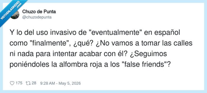 eventualmente,falsefriends,lenguaespanola,usolengua,cuestiones