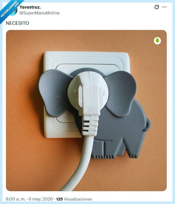 enchufe,elefante,cable