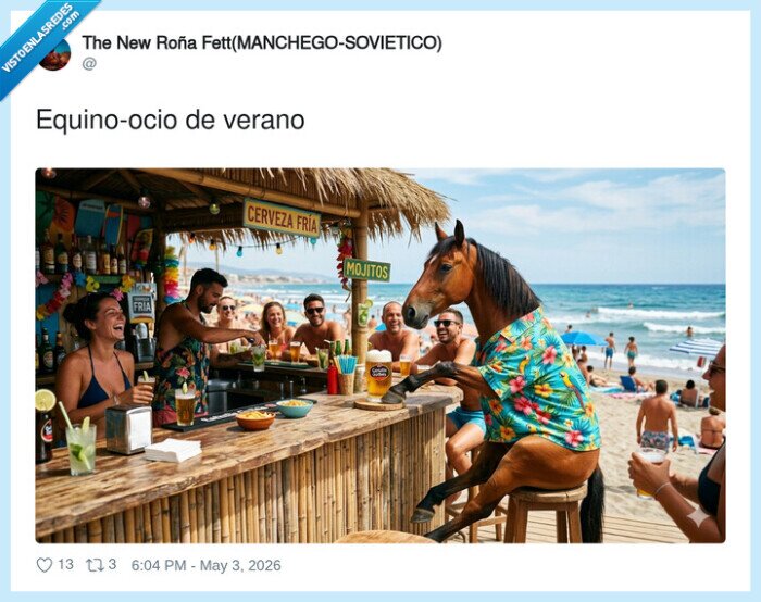 1727545 - Yo en el chiringuito: una cerveza fría y que nadie me pida que vuelva a ser persona, por @