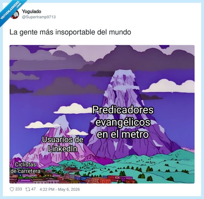 metro,linkedin,ciclistas,predicadores,insoportables