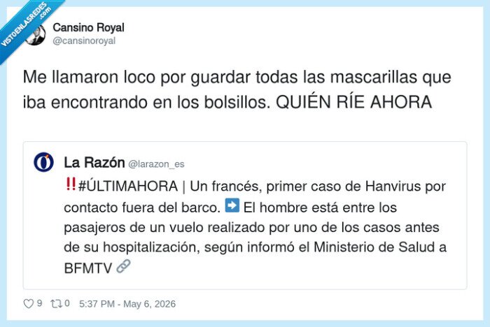 mascarillas,bolsillos,hantavirus,ultimahora,visionario