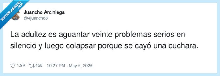 adultez,estr&eacute;s,colapso,cuchara,cotidiano