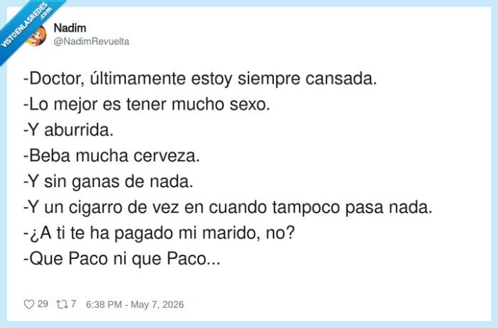 doctor,consulta,cansancio,cerveza,matrimonio
