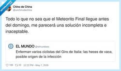 Enlace a El Giro descubriendo que el doping más peligroso era el estiércol premium, por @unchinodechina