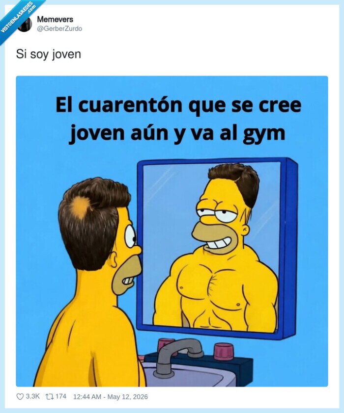 cuarenta&ntilde;eros,gimnasio,espejo,autoenga&ntilde;o,edad