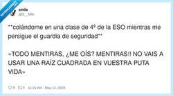 Enlace a Cuando el guardia de seguridad se cree más profesor que el propio profesor, por @X__Mile