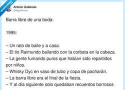 Enlace a La barra libre de una boda ahora y antes