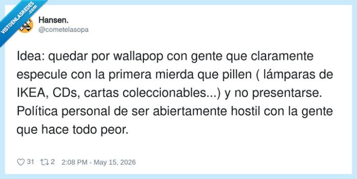 wallapop,reuniones,enga&ntilde;o,hostilidad,coleccionables