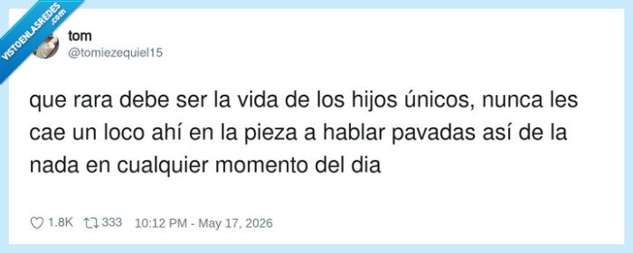 hijos&uacute;nicos,hermanos,cuarto,convivencia,gilipolleces