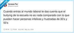 Enlace a El bullying del cole era práctica amateur comparao con la oficina, por @kpazmunguia