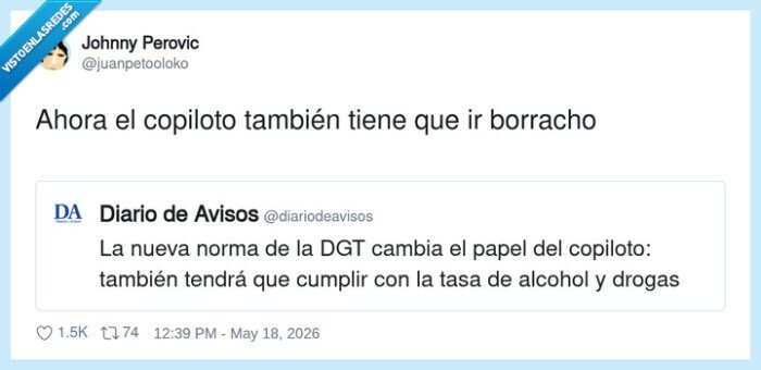 dgt,copiloto,alcohol,normativa,carretera