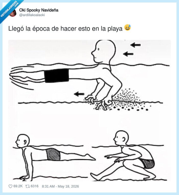 1729496 - Vengo a la playa a flotar y perder la dignidad, por @ardillakoalaoki
