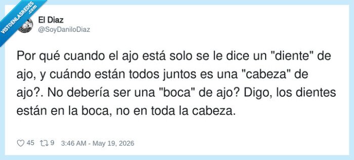 ajo,lenguaje,cocina,dientes,absurdo