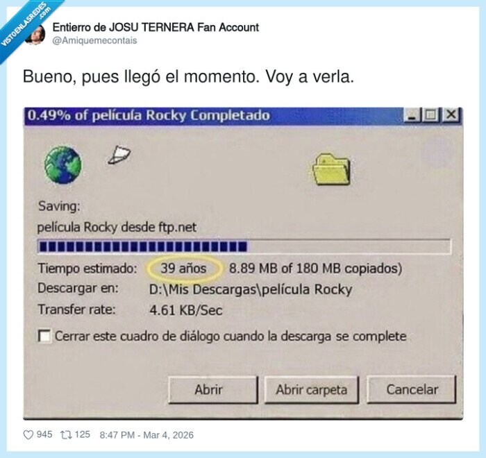 descarga,internet,Rocky,espera,nostalgia