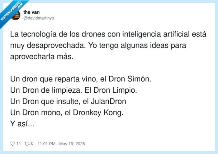 drones,inteligenciaartificial,innovacion,humorintelectual,aplicaciones