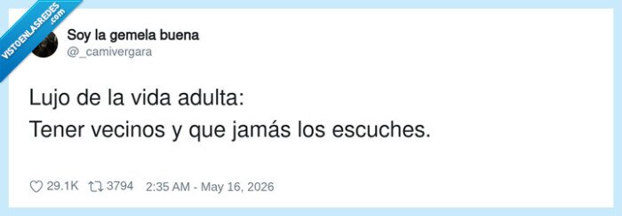 vecinos,adultez,silencio,lujos,vida