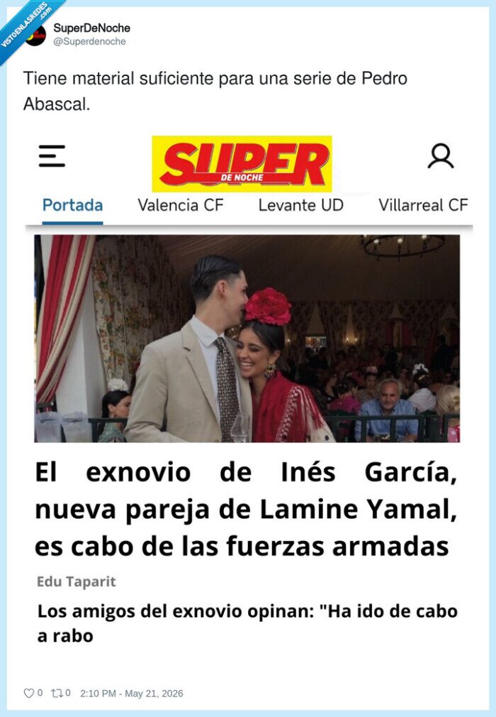 exnovio,LamineYamal,In&eacute;sGarc&iacute;a,fuerzasarmadas,cabo