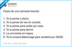 Enlace a De camiseta de batalla a “edición limitada” en seis lavadoras, por @chemapizca