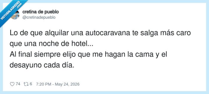 autocaravana,hotel,vacaciones,desayuno,precios