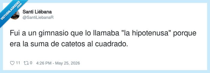gimnasio,matem&aacute;ticas,hipotenusa,catetos,chiste