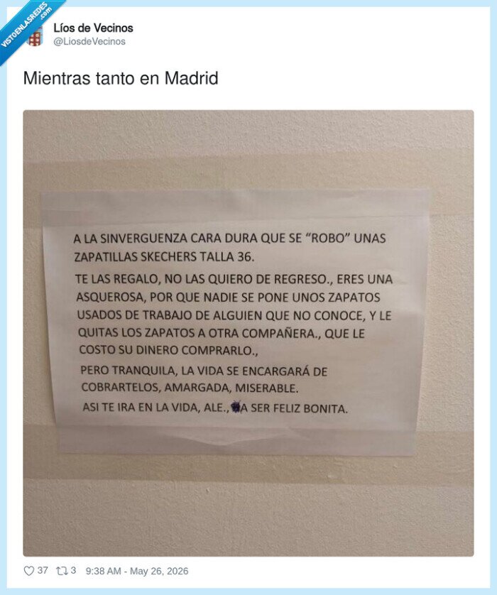 Madrid,Skechers,robo,venganza,cartel