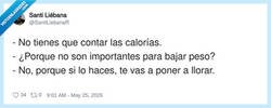 Enlace a Contar calorías no adelgaza, pero te descubre la tristeza con datos, por @SantiLiebanaR