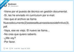 Enlace a Si tu CV se llama “esteeselbuenoahorásídefinitivo(4).pdf”, la entrevista ya es un trámite, por @T_Stockmann