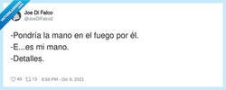 Enlace a Poner la mano de otro, trucazo, por @JoeDiFalco2