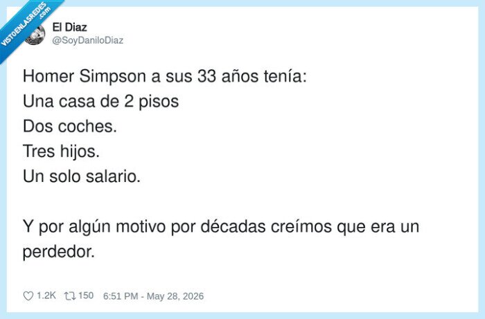 Homer,vivienda,sueldos,nostalgia,treinta&ntilde;eros