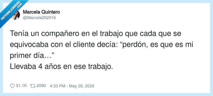 trabajo,error,primerdia,experiencia,an&eacute;cdota